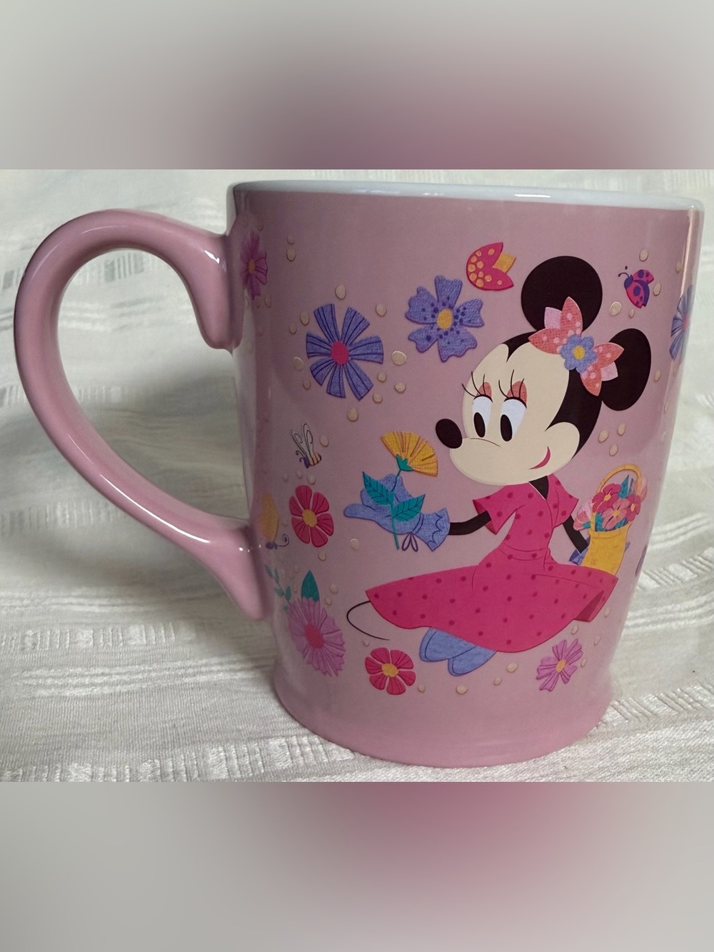 Disney EPCOT Flower & Garden Festival 2021 Minnie Mouse Pink Coffee Mug